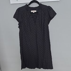 Loft Black Women's Flutter Sleeve Dress